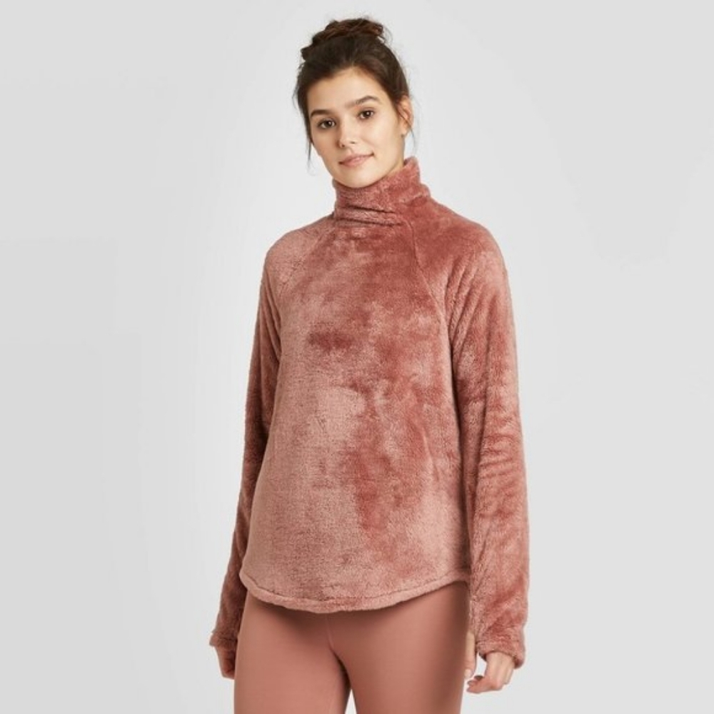 Joy Lab • Pink Mauve Plush Pullover